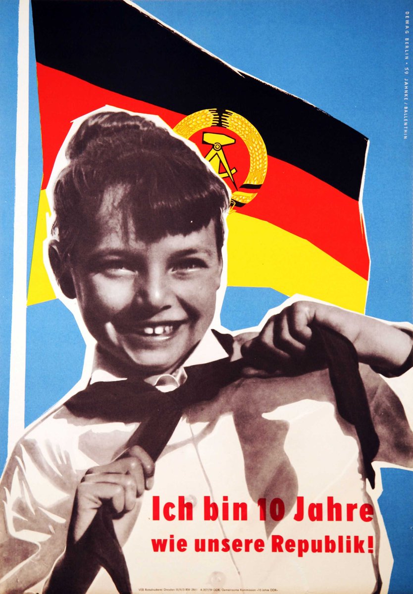 'I am 10 years old like our republic!', poster from GDR, 1959