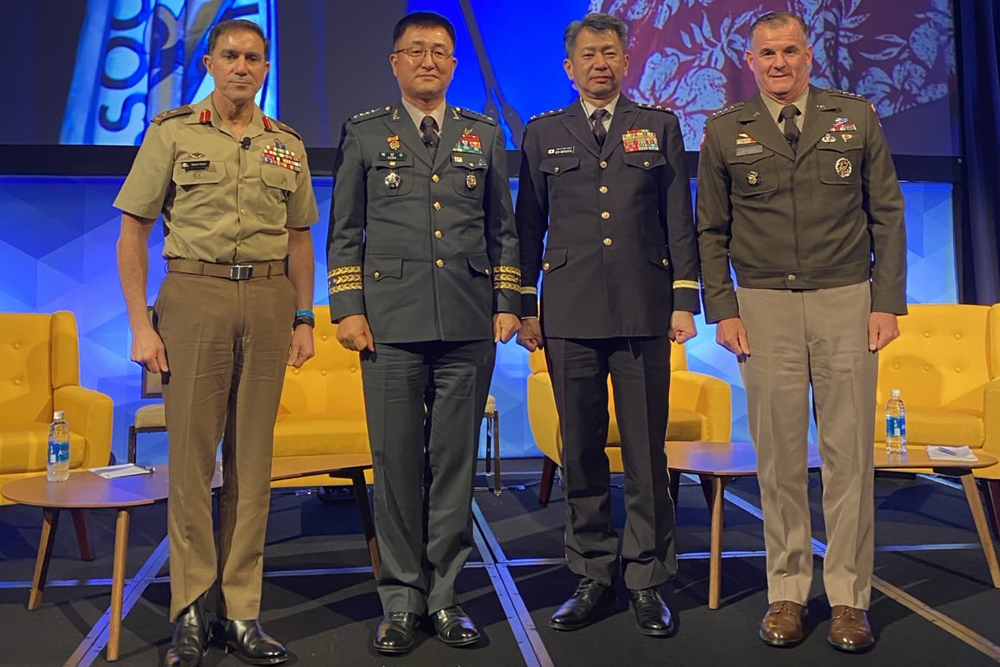 🇯🇵🇺🇸🇦🇺🇰🇷GEN MORISHITA, CS, GSO, #JGSDF participated in LANPAC2024 during 14thto 16thMay 2024. During the meeting, he had panel discussion with GEN Flynn, CG USARPAC, GEN Park, CoSROK Army, LTGEN Stuart, CoA AUS Army,