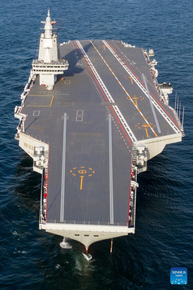 China's third aircraft carrier, the #Fujian, will continue to carry out follow-up tests according to preset plans, after it recently completed a series of tests, including those on propulsion and electrical systems. The tests are normal arrangements and do not target any third