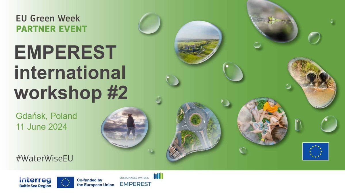 🌊During #EUGreenWeek, project #EMPEREST organises a workshop in Gdansk on 11 June! It will cover technical solutions for removing organic micropollutants from wastewater🦠 📅Registration: interreg-baltic.eu/event/emperest… 🔎The project: interreg-baltic.eu/project/empere… #interreg #balticsearegion