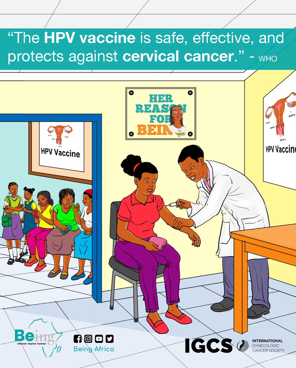 The #HPV vaccine is a powerful tool in preventing #cervicalcancer. According to @WHO, it can prevent over 90% of HPV-related cancers. Ensure your loved ones get vaccinated to protect their future health and well-being.

➡️ Get Informed 
➡️ Get Vaccinated 
 #HerReasonForBeing