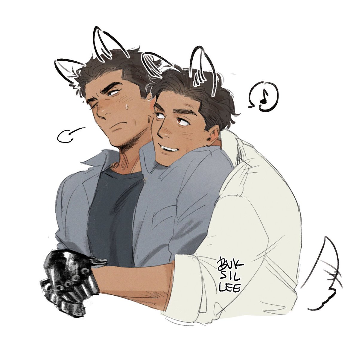 My stomach hurts so bad so i drew jakemarc again to distract me