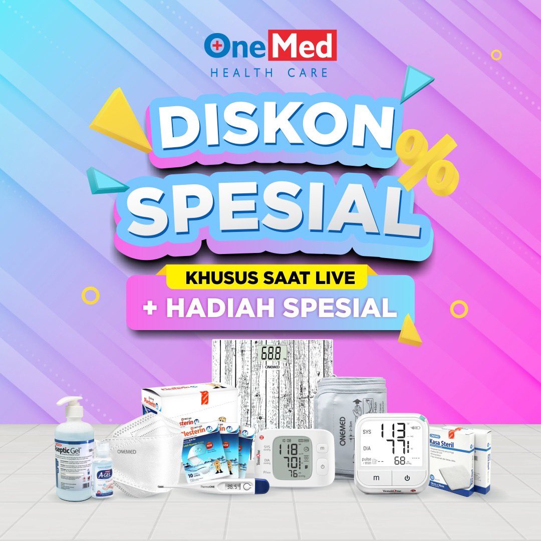 Shopee : Onemed Medicom 
Senin - Jumat : 12.00 - 14.00
Sabtu : 09.00- 12.00