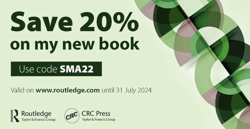 Dr Denis Hyams-Ssekasi and I's new edited book is releasing next month! (June 3rd) Check it out on Routledge.com (@routledgebooks) and even receive a 20% discount: routledge.com/Entrepreneursh… @UniWestScotland @BoltonUni @UWS_CPD @UWS_SBCI @UWSKickStart