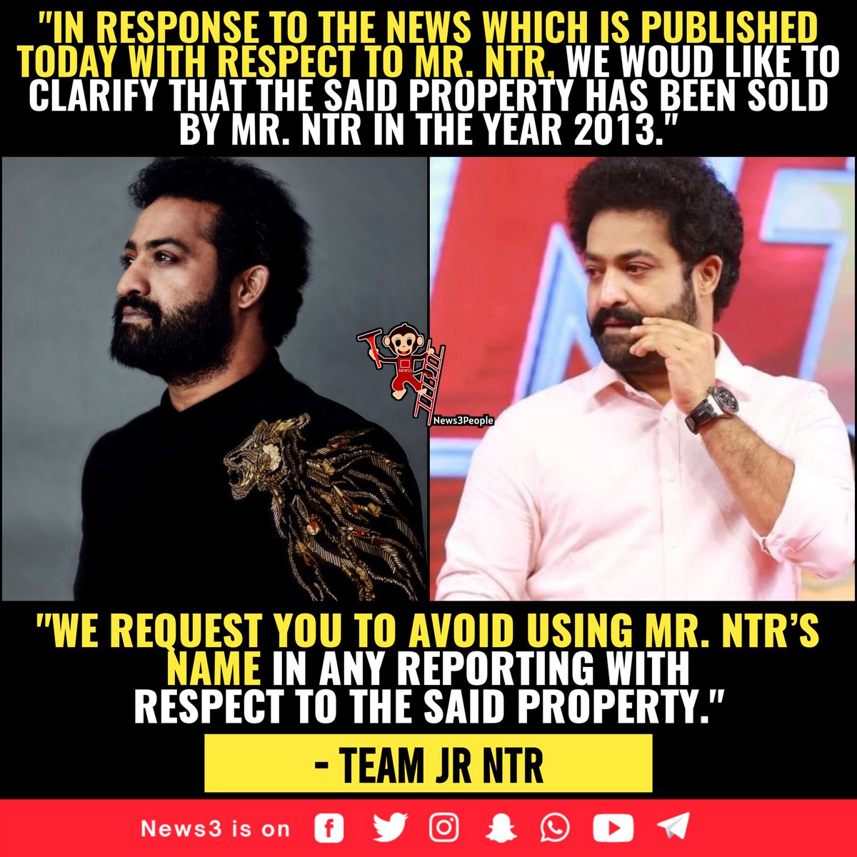 NTR Jr- Property Dispute Case

#JrNTR