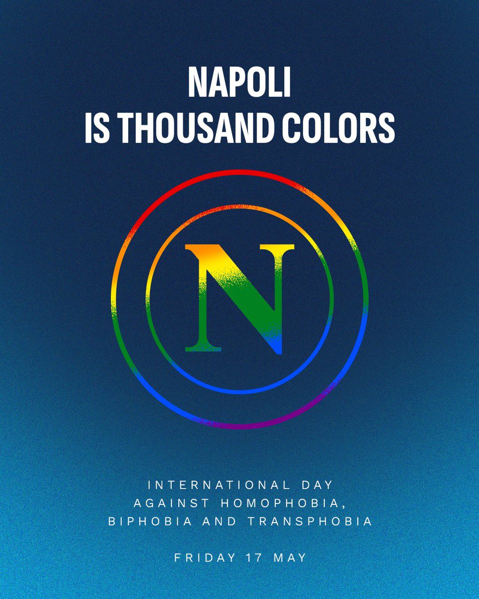 Napoli è mille colori 🌈 

💙 #ForzaNapoliSempre #IDAHOBIT