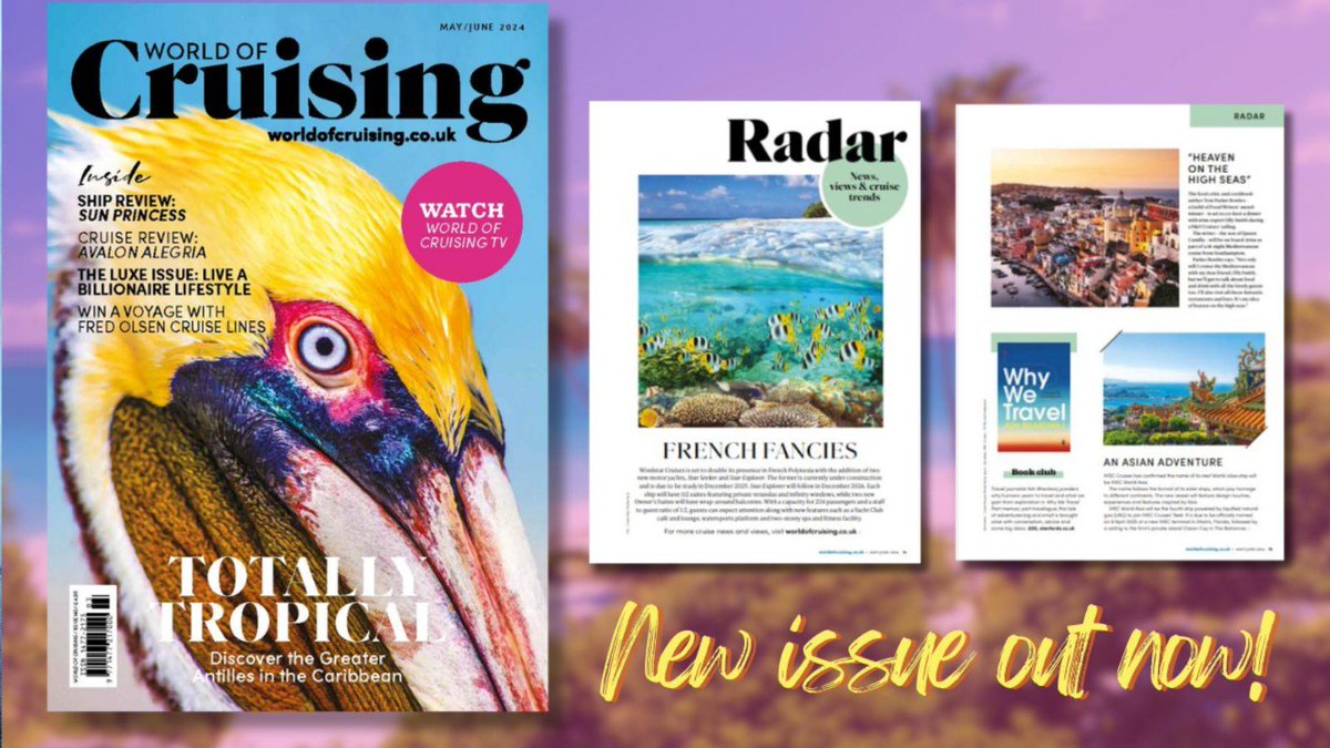 The May/June issue of World of Cruising is out now! More here: worldofcruising.co.uk/cruise-news/th… #magazine #newissues #worldofcruising
