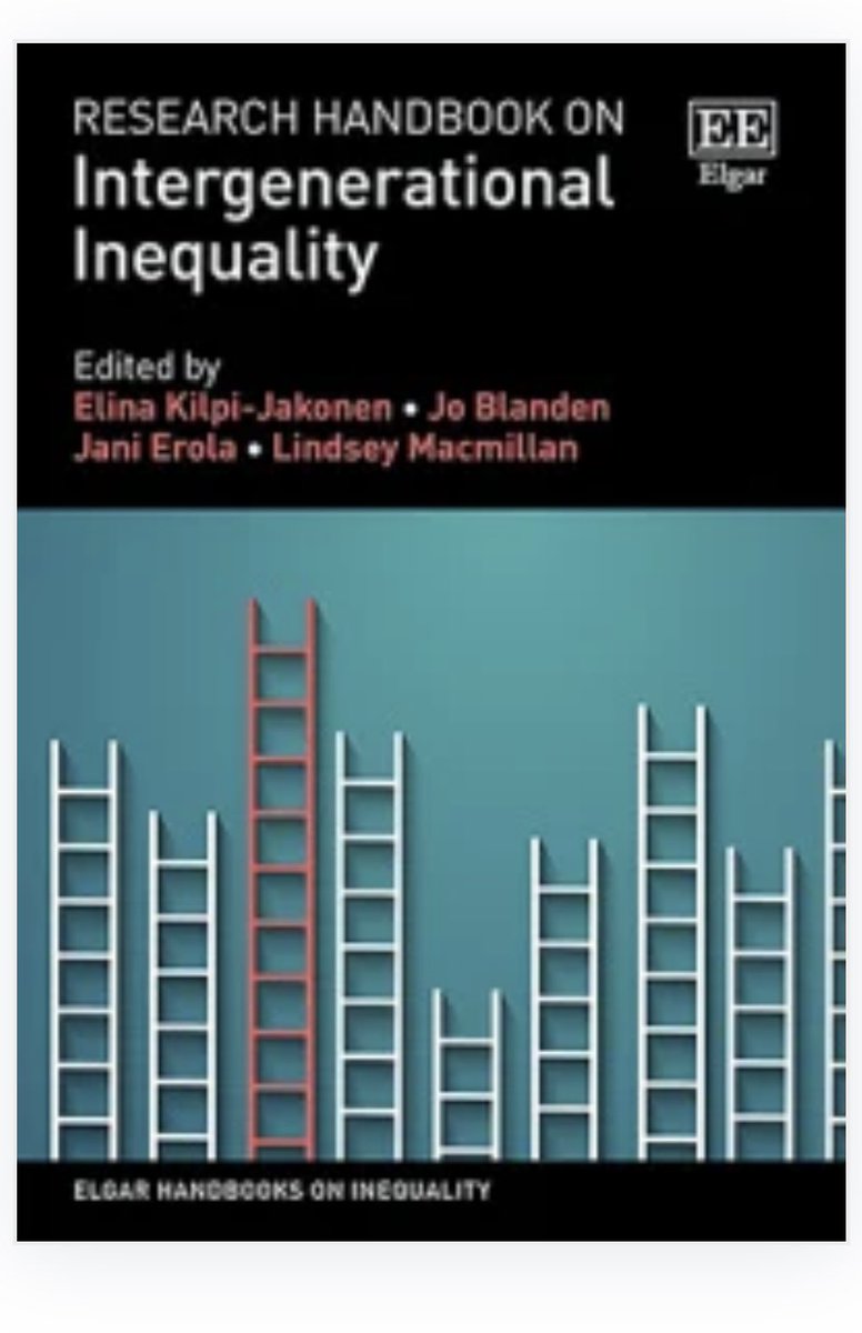 Interested in Intergenerational Inequality? Our new Handbook is out today bringing together world-leading scholars from across disciplines and across the 🌍 @ElinaKilpi @JoBlanden @JaniErola e-elgar.com/shop/gbp/resea…