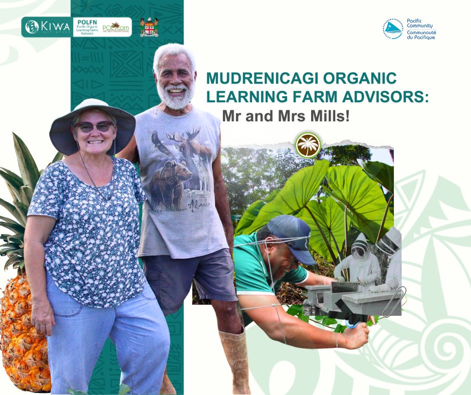 🌿 Join us in welcoming Arthur and Karen Mills as the new Farm Advisors for the Mudrenicagi Organic Learning Farm Centre in Fiji! Their partnership with @PoetCom1 & the @InitiativeKiwa will see a series of trainings with farmers on their organic farming journey. #OrganicFiji