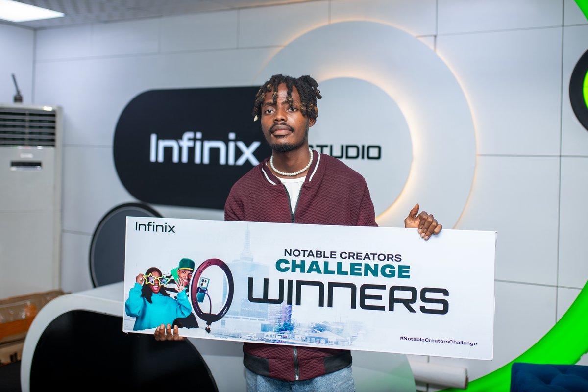 Congrats to our amazing #NotableCreatorsChallenge winners! Big smiles all around, as our winners pick up their #InfinixNote40Series9ja devices. Your creativity and effort truly paid off.  #TakeChargeWithNote40