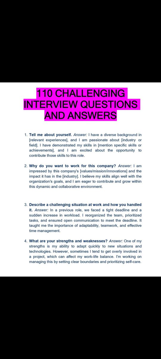 Most people suck at job interviews but not anymore. I have curated 110 Interview Question Guide. I usually sell for $199 but for the next 24 hours it's FREE Just: 1. Like & Repost (MUST) to get PDF 2. Follow me @RAVIKUMARSAHU78 3. Comment [ Pdf ] And I will DM you for FREE