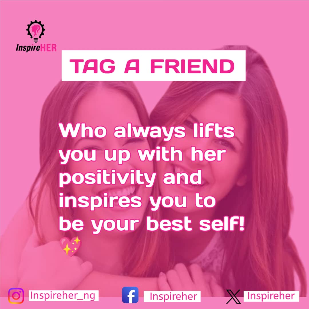 As an Inspired Girl, you must have someone who lifts you up with positivity.

You must have someone who inspires you to be your best self. 

Tag them and appreciate them. 🥰

#InspiredGirl
#TagAFriend
#Friendship