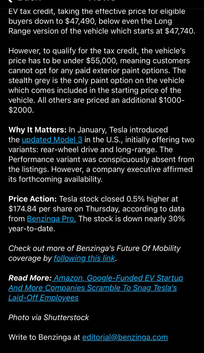 NEWS: Tesla increases the new Model 3 performance $1,000.