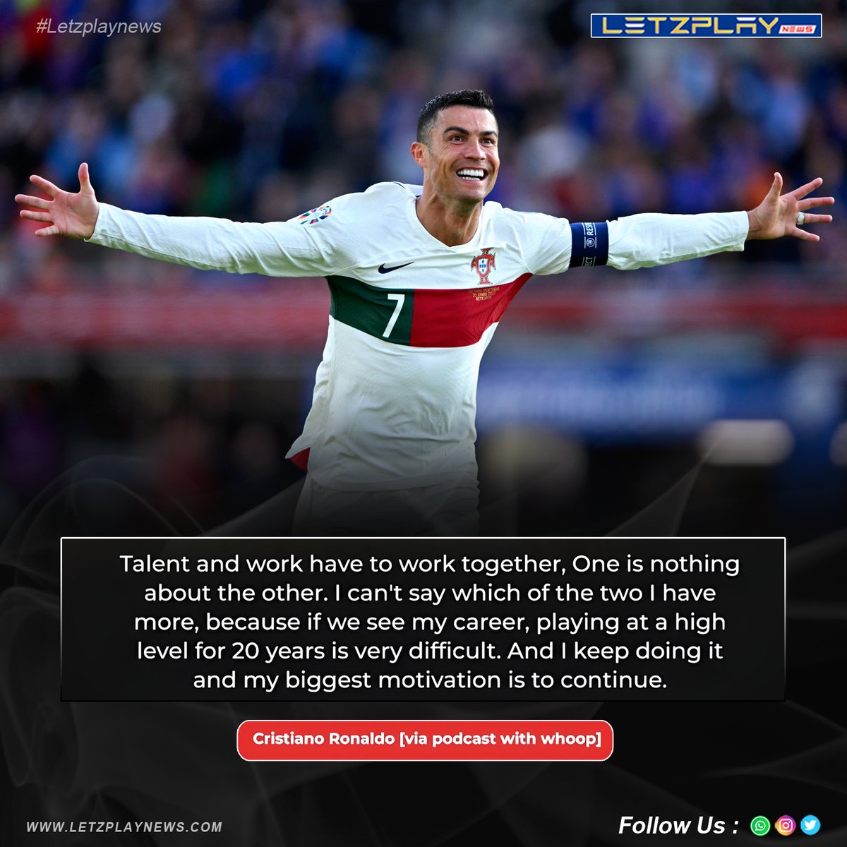 🌟👑🐐 Stay tuned to Cristiano Ronaldo's timeless wisdom on remaining at the pinnacle of world football for decades! 🔝⚽ 

What's his secret to success? 
.
.
.
.
#CristianoRonaldo #FootballLegend #GOAT #Inspiration #SuccessJourney 🏆🔥