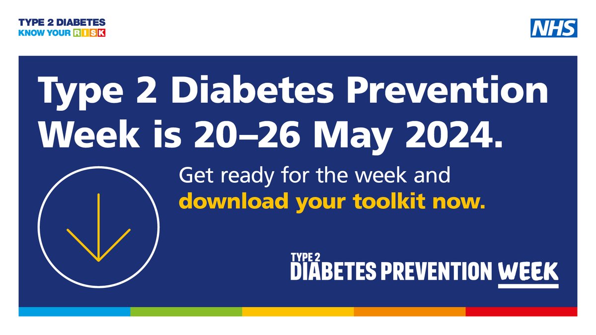 ⏰ T-minus 3 days until #Type2DiabetesPreventionWeek! Have you downloaded your free toolkit yet? Get involved and help prevent type 2 diabetes this May. ➡️ bit.ly/T2DPW24toolkit