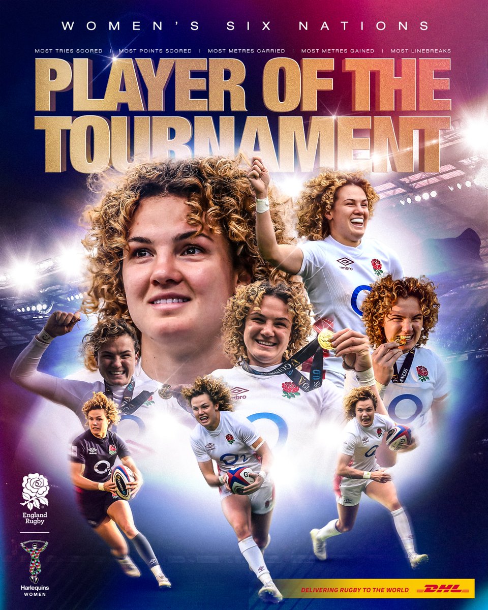 That’s our girl 🤩 @elliekildunne is named @Womens6Nations Player of The Championship 🏆 Congratulations EK ❤️ 📲 quins.co.uk/Article/ellie-… #COYQ @DHLRugbyUK #DHLDeliveringRugbyToTheWorld