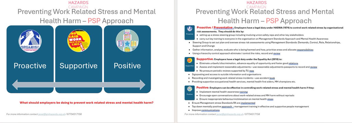 This week is #MentalHealthAwarenessWeek. Employers have a legal duty to ensure the mental and physical health of workers and to put in place reasonable adjustments for anyone with Mental Health Disabilities. What is your employer doing? @centregreater says use a PSP approach!