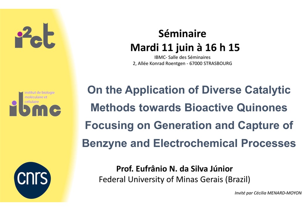 Prof. da Silva Junior, invited by Cécilia Ménard-Moyon, will give a talk at IBMC:
👉Tuesday 11, June
⏱️4:15 pm