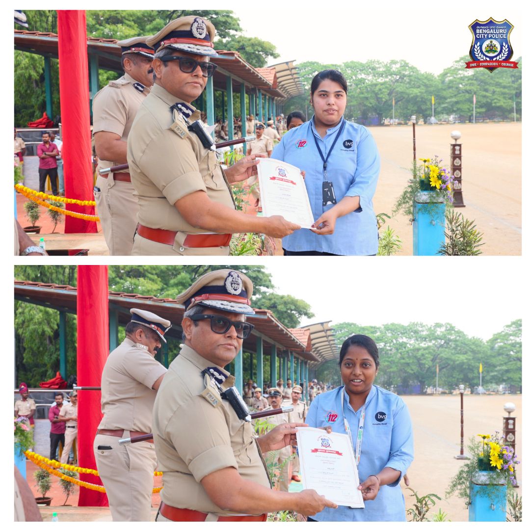 Based on exceptional communication skills, soft skills, empathy, fluency, and adherence to other standards, top BCP_Namma_112 call takers - Heena K, Ramya.N and Manjunath Badigeri were recognized for their work in April 2024. All the 3 received appreciation from @CPBlr , during