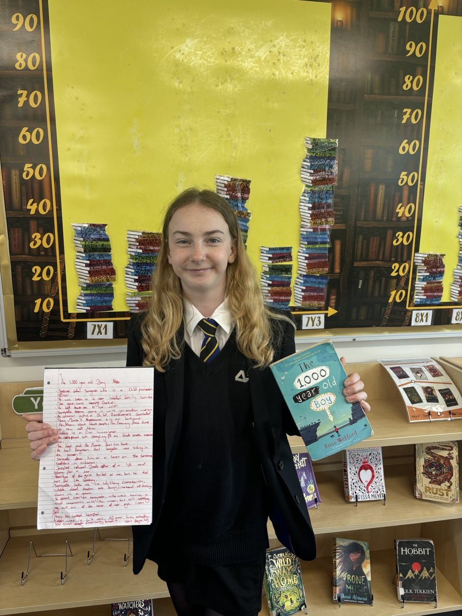 Beautiful work from Ruby H this morning with some very detailed notes about her #ReadingRoutes text, The 1000 Year Old Boy! 👏