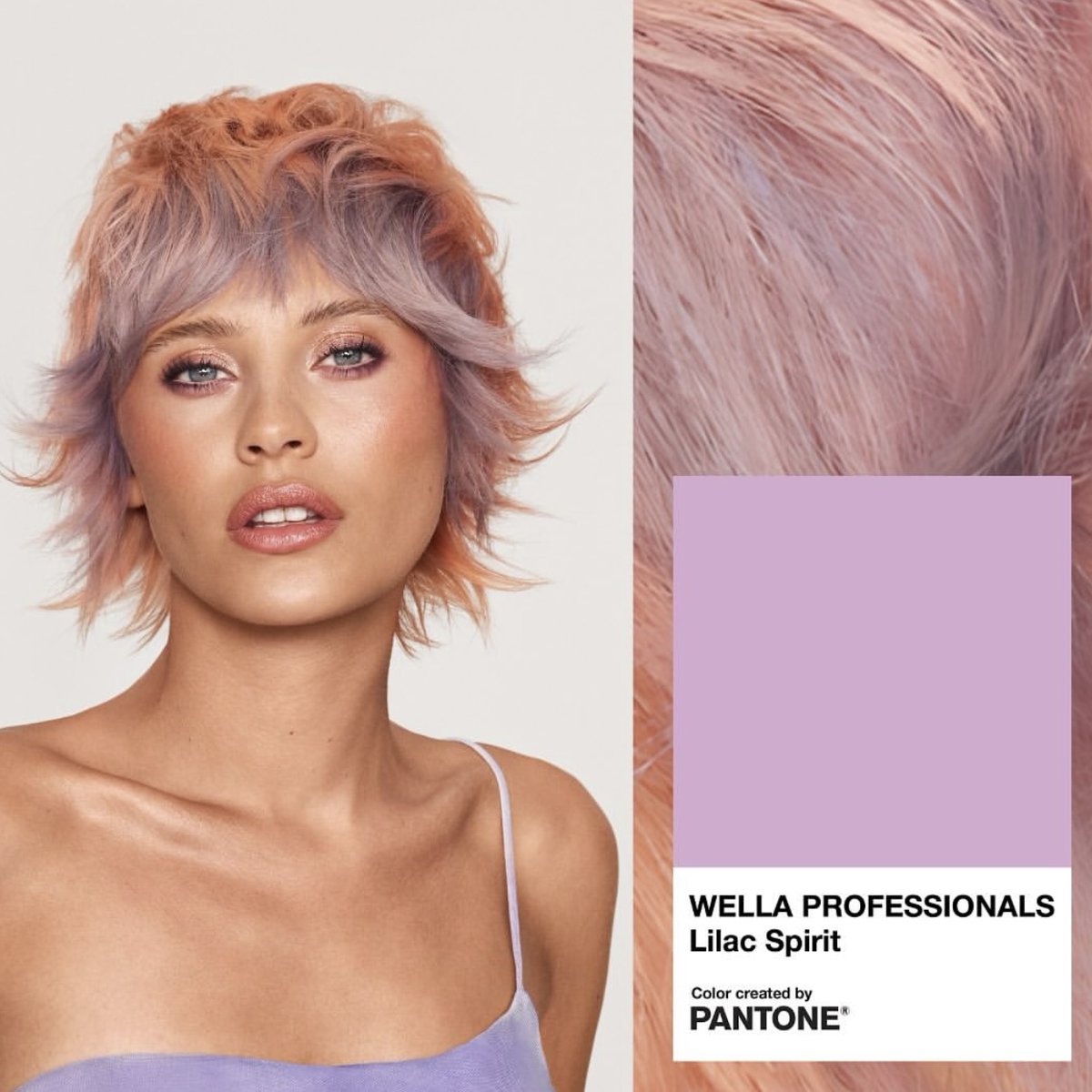 New colour inspiration from Wella Professionals and Pantone: Lilac Sprit for those who dare to be different, a pale lilac that adds a twist to blondes and coppers, clashing but oh so tastefully. #NewColour #NewTrend