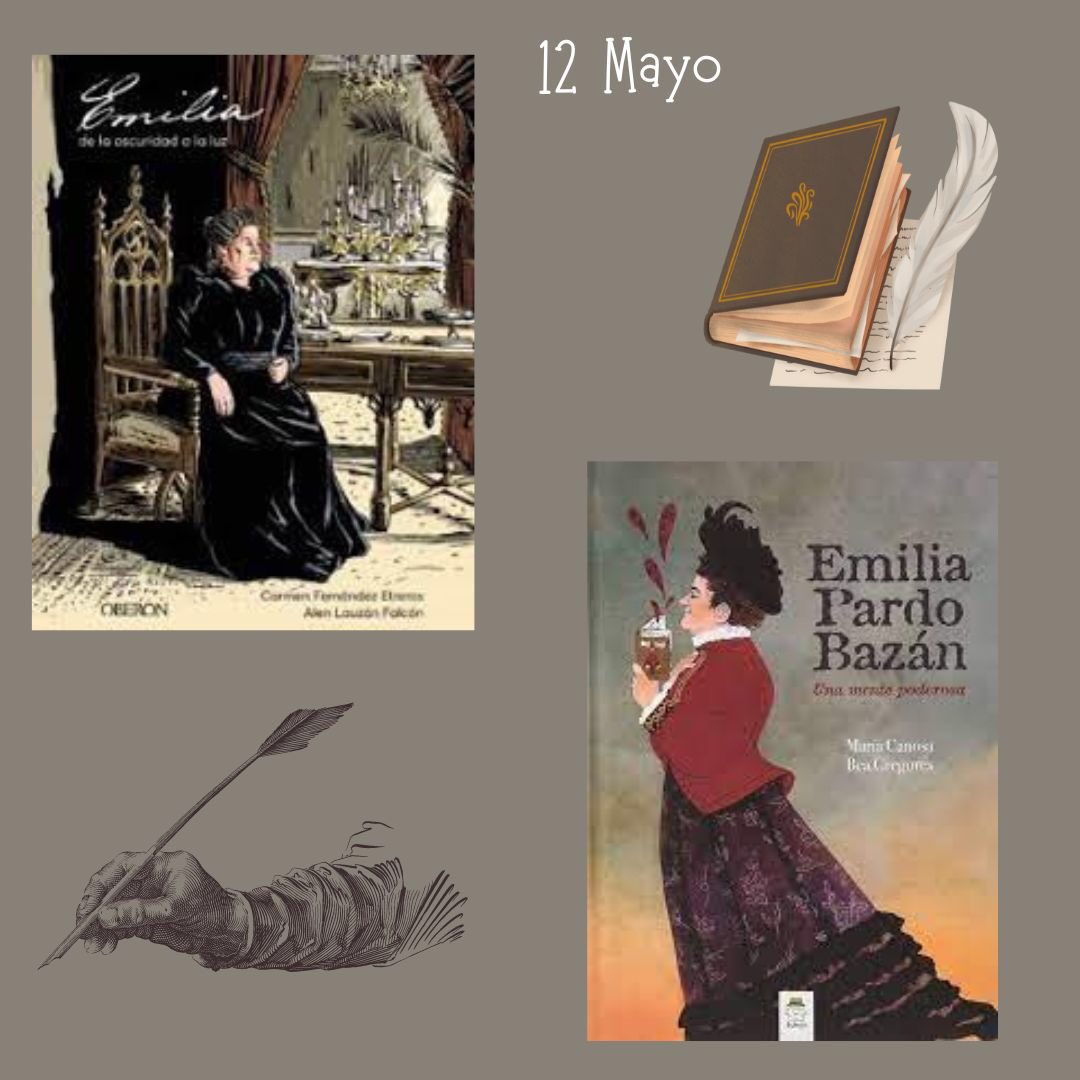 Recordamos a #EmiliaPardoBazan tras el #aniversario de su muerte, y recomendamos estas dos #novelasgráficas que narran los acontecimientos más importantes de su vida.

#redbmvalladolid #BibliotecaZonaSurVLL #PardoBazan #comic #comicInfantil #efemeridesliterarias