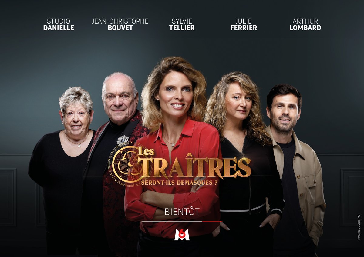 M6 (@m6) on Twitter photo .<a href="/_StudioDanielle/">Studio Danielle</a>, Arthur Lombard, <a href="/SylvieTellier/">Sylvie Tellier</a>, Jean-Christophe Bouvet et <a href="/JulieFerrierOff/">Julie Ferrier</a> seront dans la prochaine saison des Traîtres ! 😮
#LesTraîtres, présenté par <a href="/eric_antoine/">Eric Antoine</a>, bientôt sur M6 .<a href="/_StudioDanielle/">Studio Danielle</a>, Arthur Lombard, <a href="/SylvieTellier/">Sylvie Tellier</a>, Jean-Christophe Bouvet et <a href="/JulieFerrierOff/">Julie Ferrier</a> seront dans la prochaine saison des Traîtres ! 😮
#LesTraîtres, présenté par <a href="/eric_antoine/">Eric Antoine</a>, bientôt sur M6