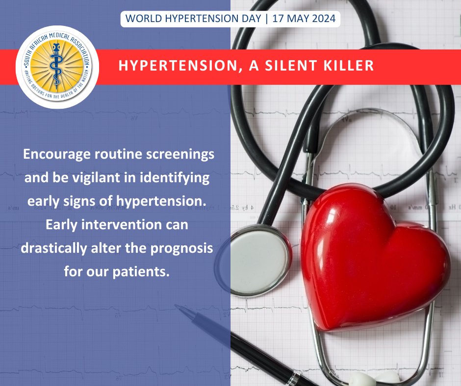 #Hypertension remains a silent but significant threat to global health, contributing to #heartdisease, #stroke & numerous complications. As medical professionals, we are at the forefront of this battle, armed with knowledge, technology & commitment to our patients.
#OneSAMA