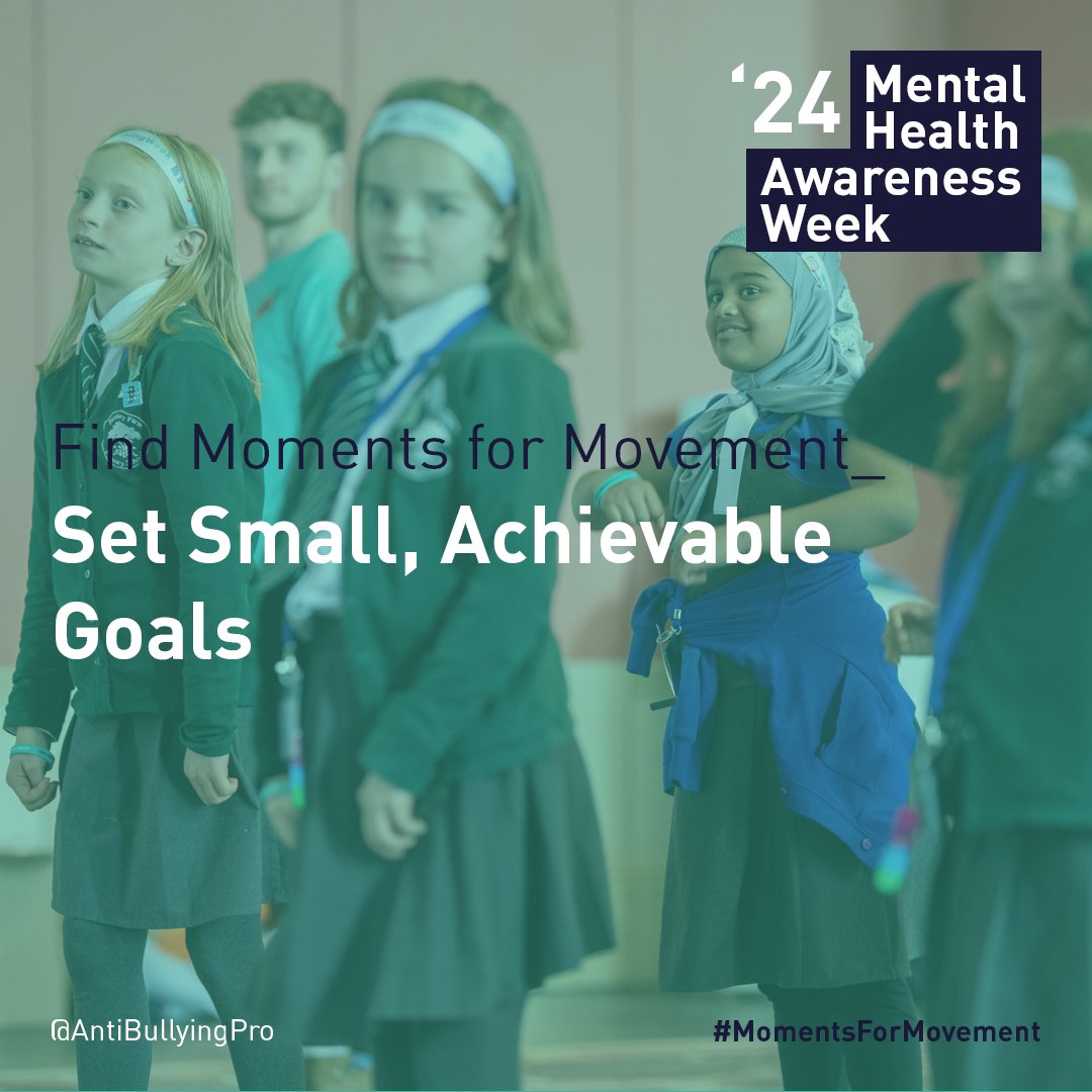 SET SMALL, ACHIEVABLE GOALS_ When you’re beginning to move more for your mental health, set yourself small goals; it could simply be walking to the end of your street. Then, try and push yourself a little further each day. #MentalHealthAwarenessWeek 👉 loom.ly/owQBHG8