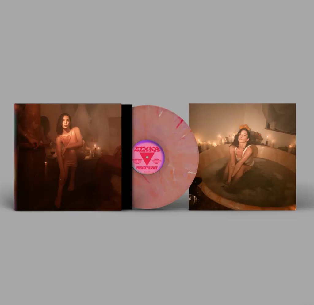 Pre-Order Now: Elkka - Prism of Pleasure @NinjaTune bleep.com/release/442820 + Dusty pink marbled vinyl + Gatefold sleeve + 12”x12” insert @ElkkaMusic