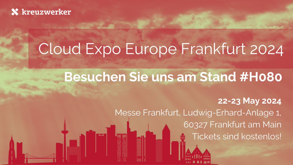 #BaldGehtsLos 🚨 

Noch ist Zeit, sich für „Cloud Expo Europe Frankfurt 2024“ anzumelden, der bereits NÄCHSTE WOCHE stattfindet!

cloudexpoeurope.de 

#CloudExpoEurope #CEEF24 #MesseFrankfurt #Cloud #CloudInnovation #Technologie