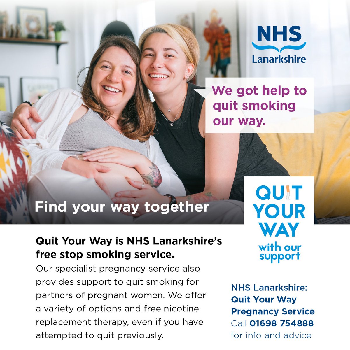 Children are much more likely to smoke themselves if someone in their household smokes. For more information and support to quit smoking call 0800 84 84 84 or visit nhslanarkshire.scot.nhs.uk/services/quit-…