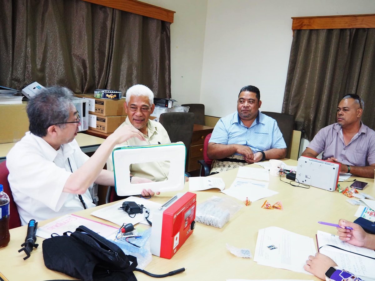 The Governments of Tonga and Japan (through JICA’s Grant Aid scheme) implemented the Nationwide Early Warning SystemProject with Radio Communication and Siren System. Mr. Hashimoto, an Electrical & Electronics Engineering Expert visited Tonga and supported a Follow-up Workshop.