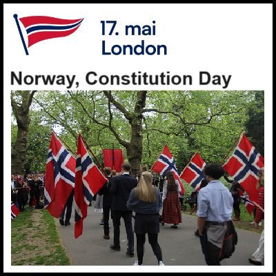 For Norway, Constitution Day close to the beautiful Norwegian Church it will be celebrated with music, entertainment and a procession around Southwark Park. Adults £7 but less for youngsters this will be a super event. @besttubeto Bermondsey for buff.ly/3V3u0xV