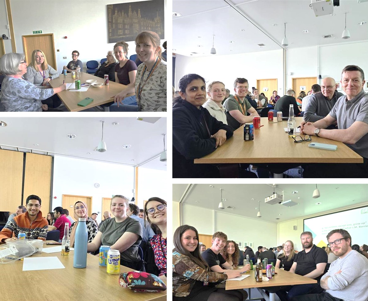The IMS held a social pub quiz on Thursday 2 May, organised by the IMS PGR reps and EDI committee and hosted by Sam McVey and Morgan Bryant. Twelve teams took part, with 'Queer eye for the fungi' taking home the winners medals! 👏 📸 Photo credits: Do Hyeon Gim