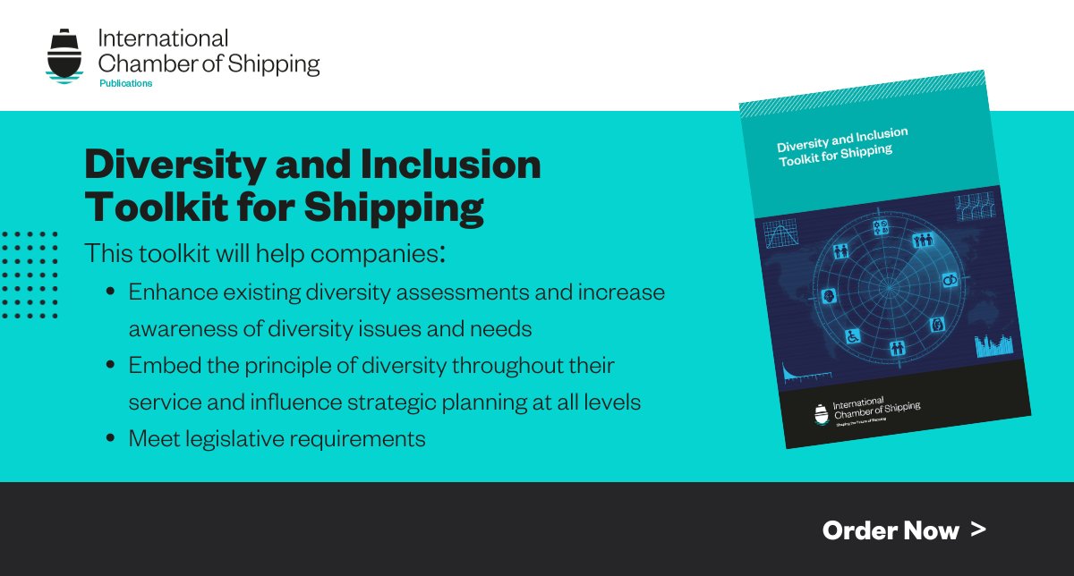Key features of the Diversity and Inclusion Toolkit for Shipping helps companies: ✅ Meet legislative requirements ✅ Develop good practice And much more... ics-shipping.org/publications/s… #Diversity #Shipping #Maritime