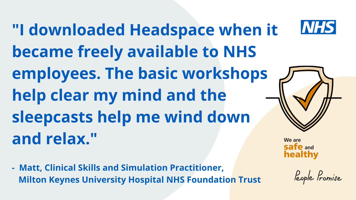 This week is #MentalHealthAwarenessWeek and all #OurNHSPeople have free access to a number of mental health and wellbeing apps, such as @Headspace and @unmindhq. 

Find out more here england.nhs.uk/supporting-our…