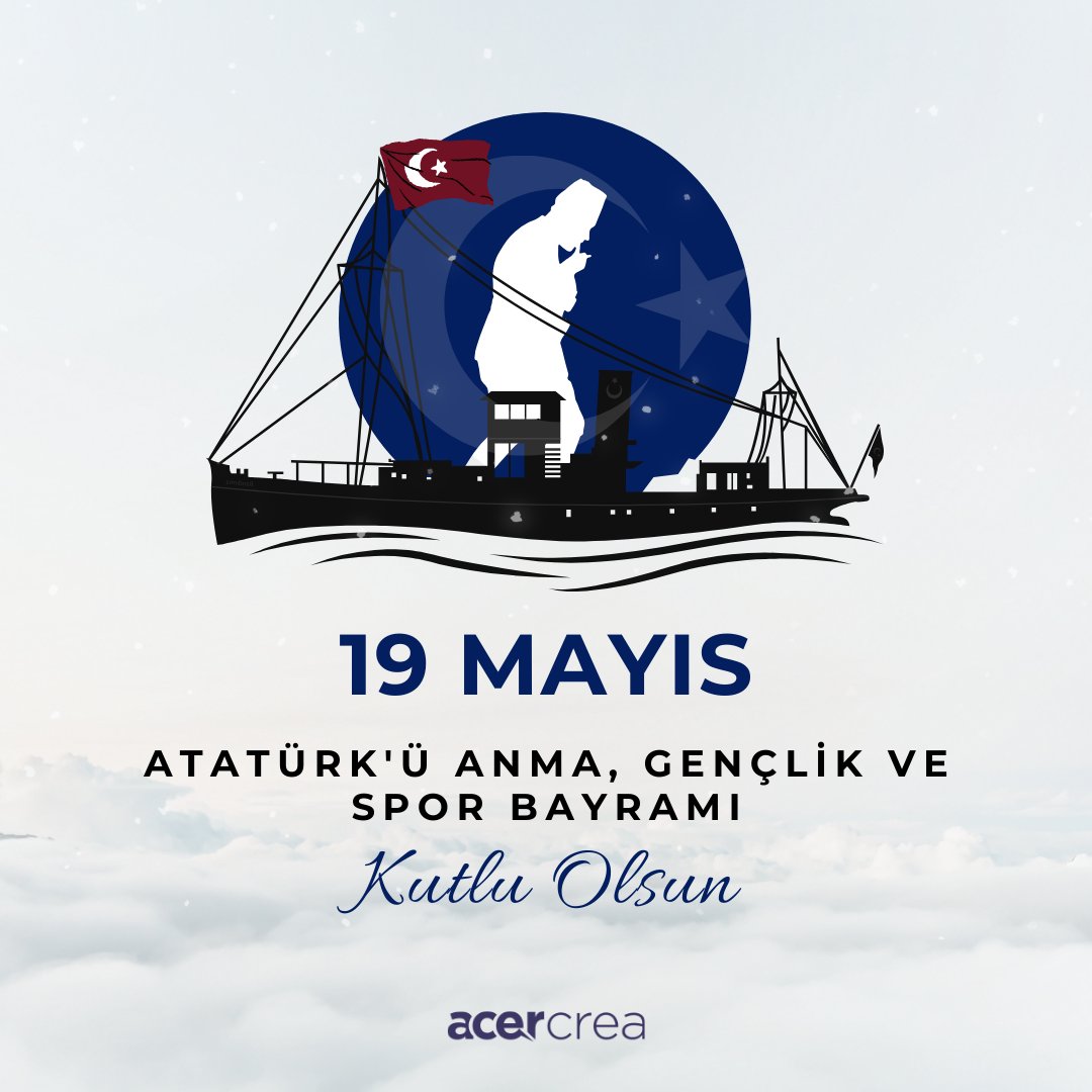Acer_Crea's tweet photo. 19 Mayıs Gençlik ve Spor Bayramı Kutlu Olsun!
#acercrea #19mayısgençlikvesporbayramı https://t.co/02OYnzSnyS
