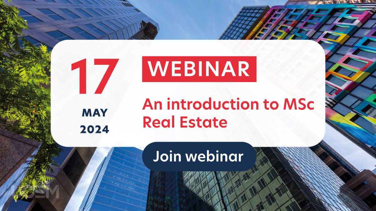 💻 Don't miss today's introduction to MSc Real Estate webinar at 12pm: ucem.ac.uk/whats-happenin…