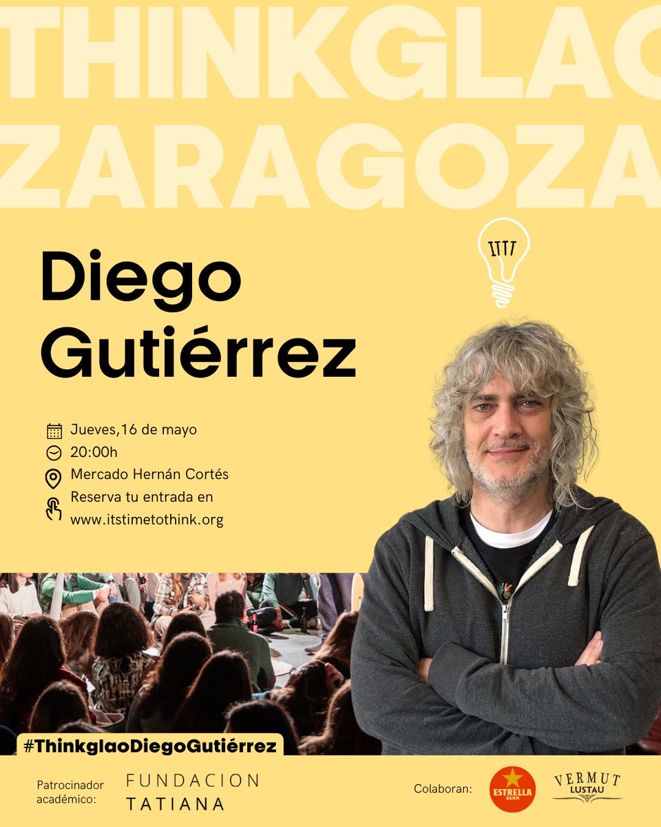 📸Ayer hubo en Zaragoza un nuevo evento de @itstime_tothink. En esta ocasión el investigador y catedrático de @unizar @diego__guti fue quien impartió la charla, en la que hubo cabida para hablar de su libro publicado por @librosgatonegro 'Hugo Norwood: La mansión del acantilado'.