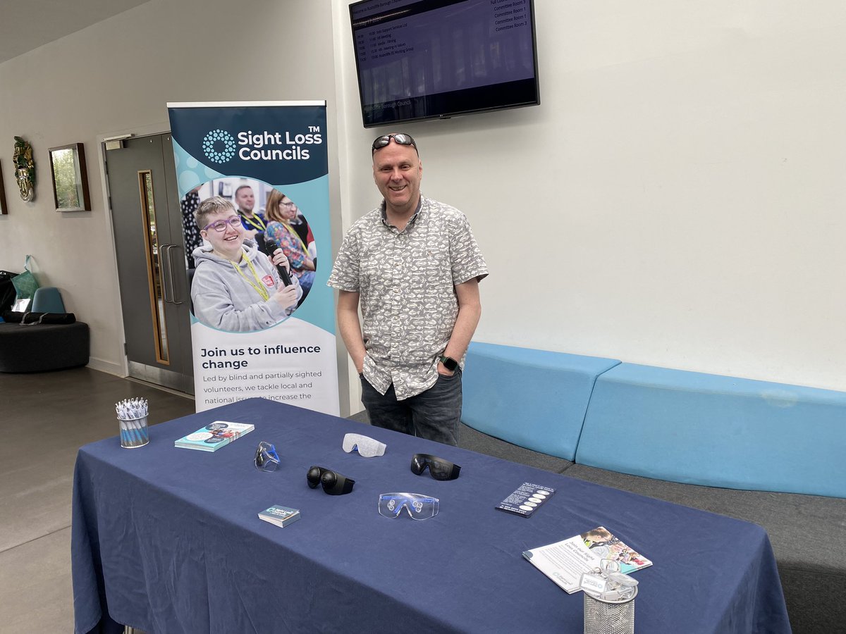 Back at @RushcliffeArena today for their #Disability Awareness Day. Come along and chat to us about the amazing work of our Sight Loss Councils advocating on behalf of #blind and #PartiallySighted people. #Nottinghamshire @SLCouncils
