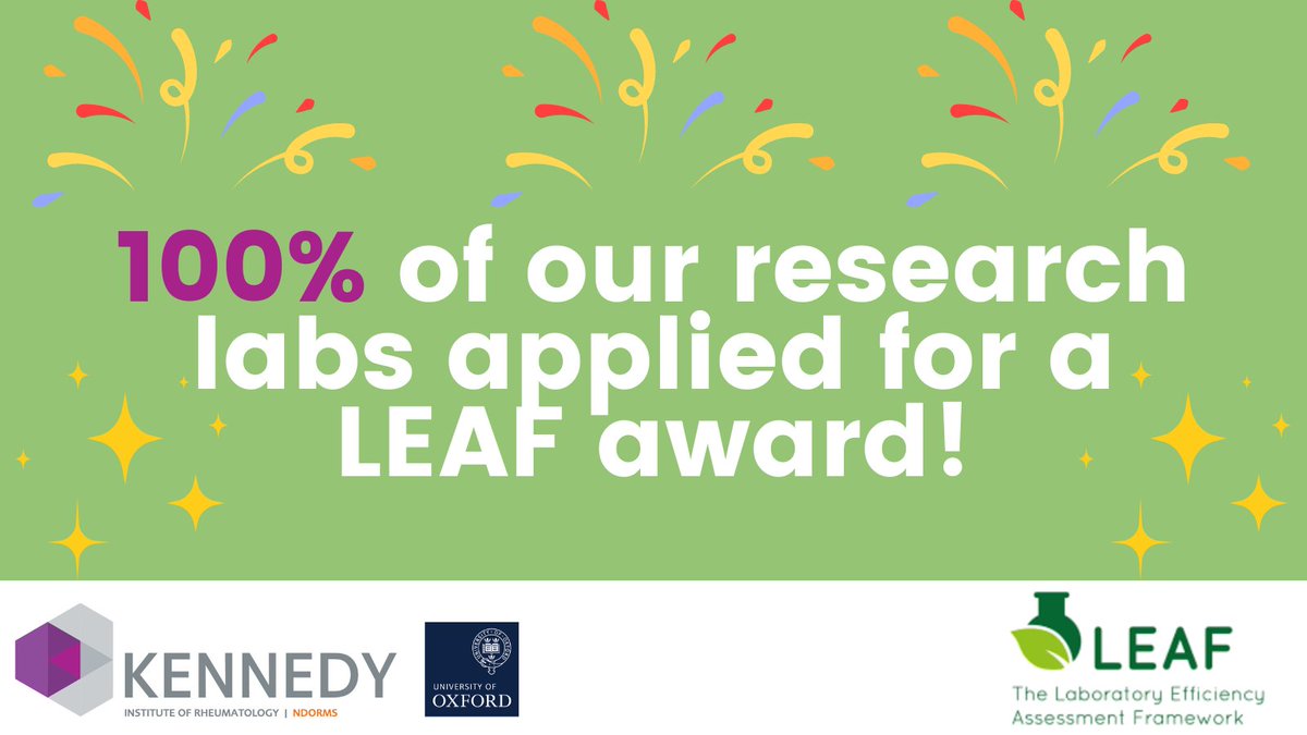 In an incredible display of commitment to environmental sustainability, all 27 of our research groups applied for a @LEAFinLabs award by today's deadline!! Thanks to our brilliant Sustainability Champions who are driving positive change within our labs. 🍃💪