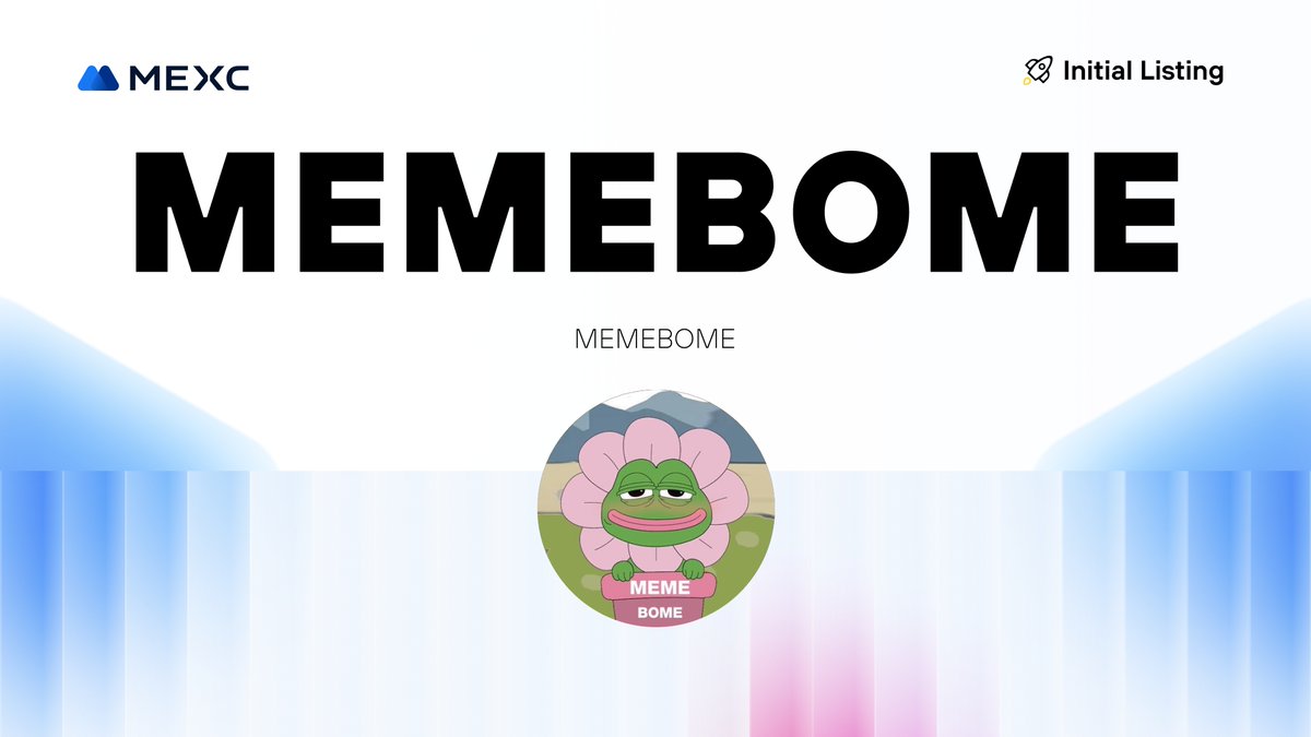 We're thrilled to announce that the <a href="/MEME_BOME/">MEMEBOME</a> Kickstarter has concluded and #MEMEBOME will be listed on #MEXC!

🔹Deposit: Opened
🔹MEMEBOME/USDT Trading: 2024-05-17 11:00 (UTC)

Details: mexc.com/support/articl…