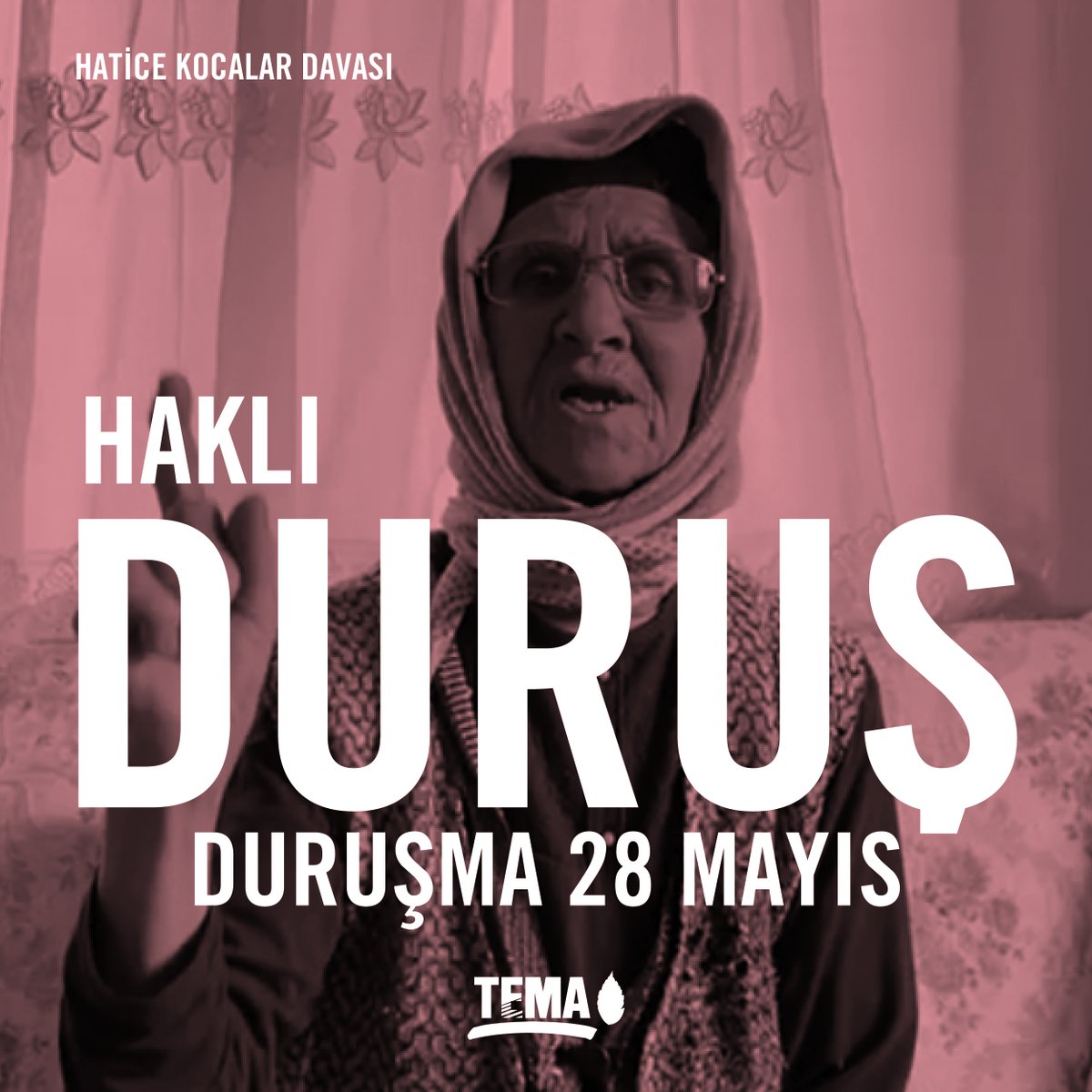 DURUŞ: 75 yaşındaki Hatice Kocalar'a acele kamulaştırma kararına karşı yürütmeyi durdurma kararı bulunmasına rağmen köyündeki tarlasına girmeye çalışan 5 maden ocağı görevlisini darp etmek suçlamasıyla ve 5 yıl hapis istemiyle dava açıldı. 📌 28 Mayıs’ta gerçekleşecek duruşmada,