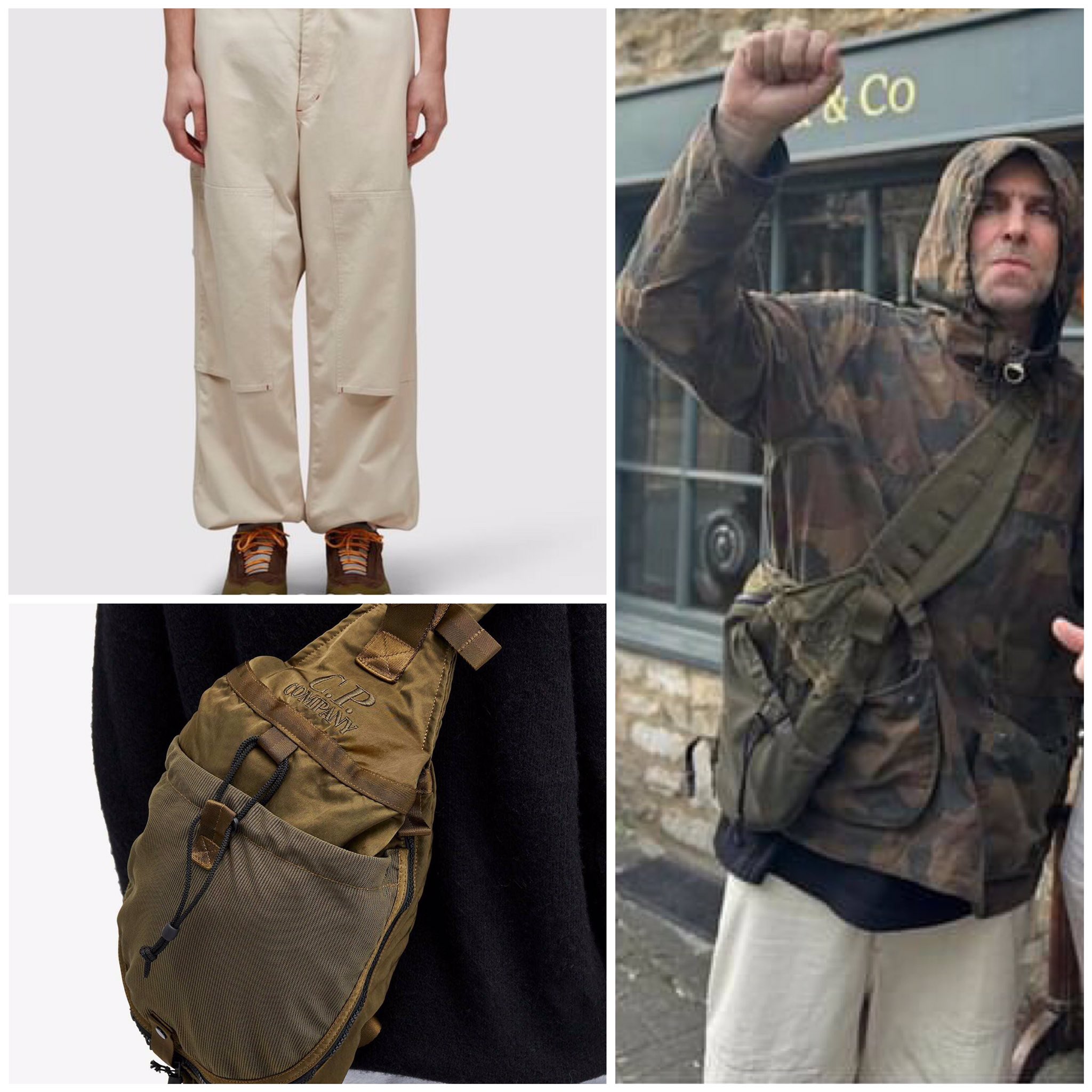 Liam Gallagher Wears on X Liam Gallagher wears Barbour Wax Camo Smock White Label Engineered Garments Painter Pant C.P. Company Men s Nylon B Crossbody Bag https t aBVHWbWsnJ laurenceecooperrr