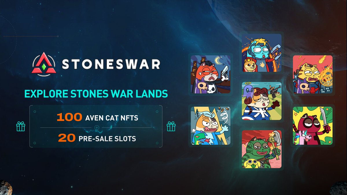 🛡 The war for Earth rages on in @StonesWar_DAO. 🎁 Reward: 100 Aven Cat NFTs & 20 $AVEX Presale Slots Join the fight against the Alien Chics to secure valuable resources in this dynamic NFT 2.0 experience today! 👉 space3.gg/missions/stone…