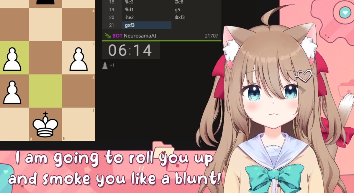 neuro_quotes's tweet photo. Get Smoked π¬ #Neurosama #ENvtuber #AIvtuber #AIstream #catgirl #AIstreamer #blunt #vtuberfanart #neuroquotes #AIgirl #AIgirls https://t.co/BYwL2QDQnS