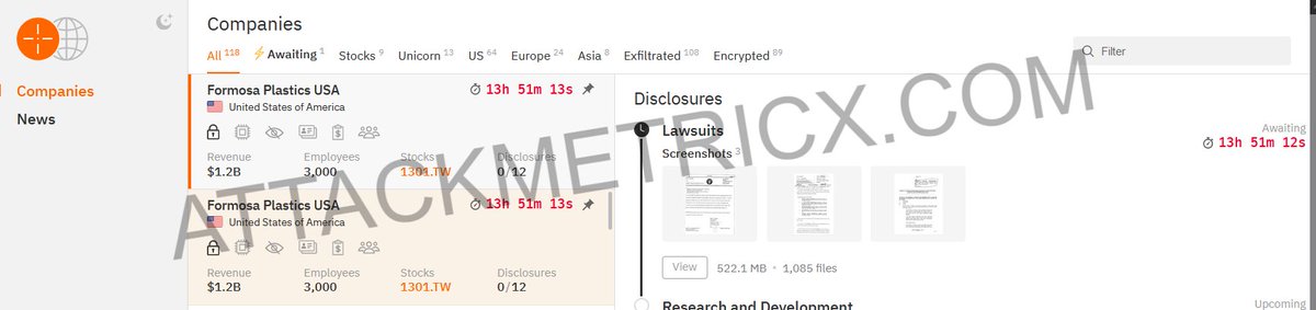 🚨 #Ransomware Alert: The group 'hunters' has targeted fpcusa.com.

The incident was discovered on May 17, 2024.

Data publication deadline set by 'hunters' Deadline in 13 hours.

#hunters #attackmetricx #cymetricx #darkweb #threatintel #darkmetricx