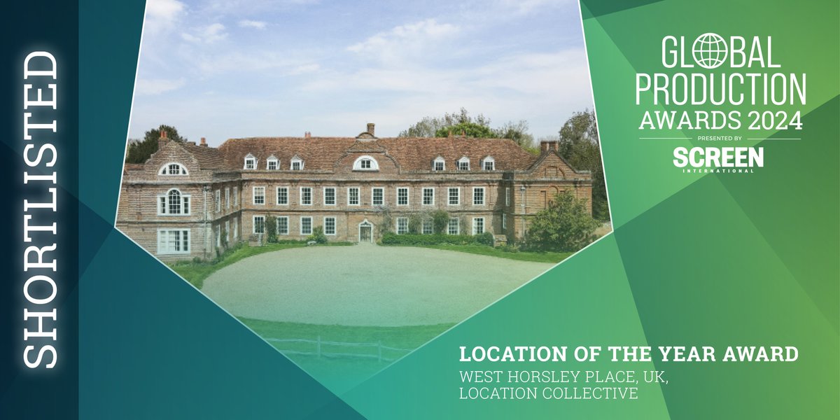 Shortlisted for the Location of the Year Award is: West Horsley Place (UK) - @locatcollective bit.ly/GPAShortlist24 #ScreenGPA24