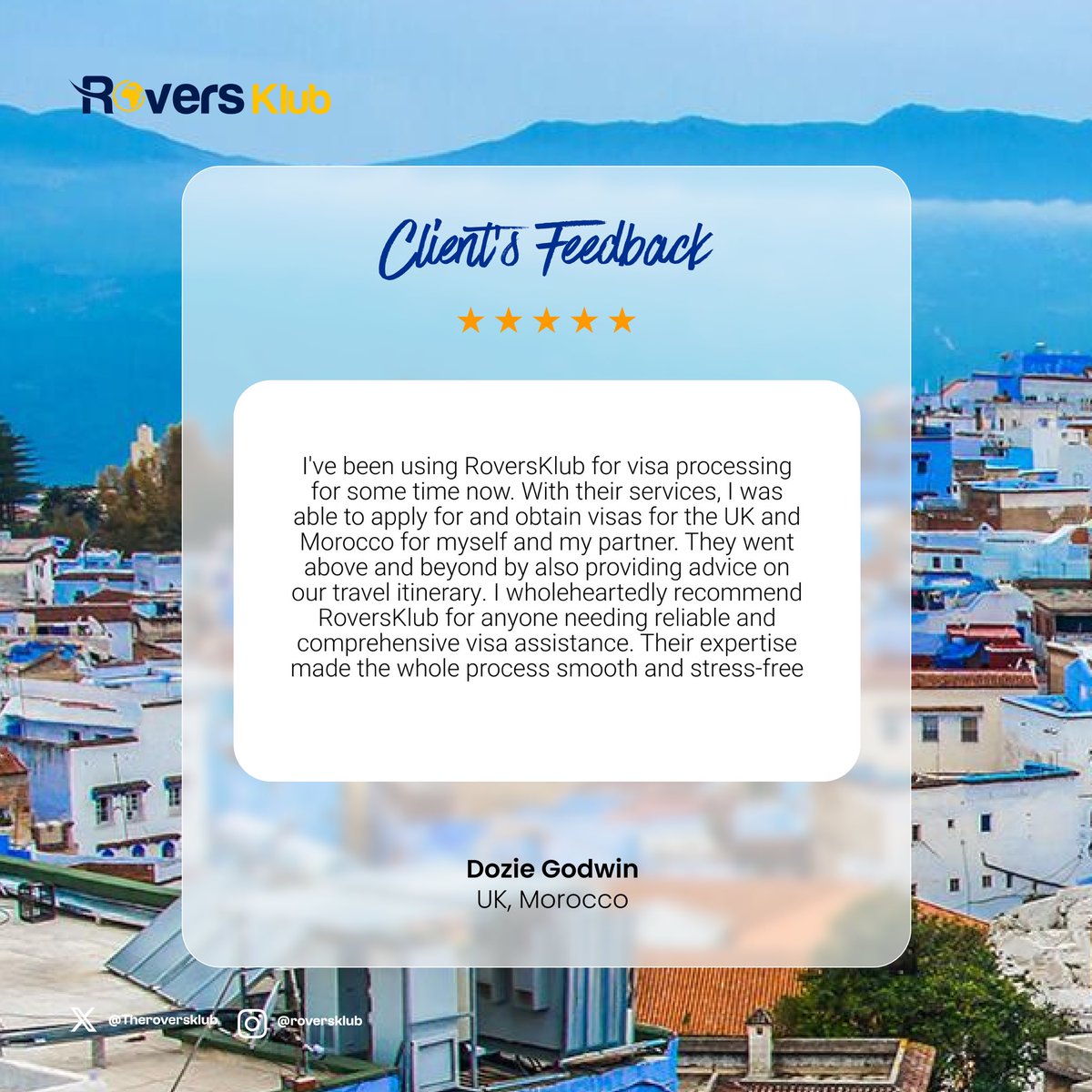 theroversklub's tweet image. #clientpost our joy is in providing the best service that brings our clients back again and again 😎

So are you looking for an agency can trust for your Visa application and processing? We are reliable and our services are guaranteed 👌

#theroversklub #visaapplication